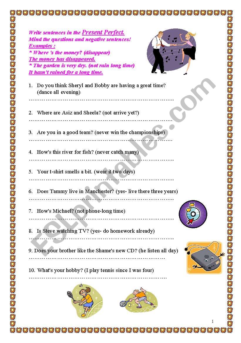 Present Perfect Simple Past worksheet