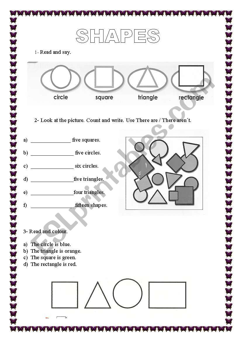 Shapes  worksheet