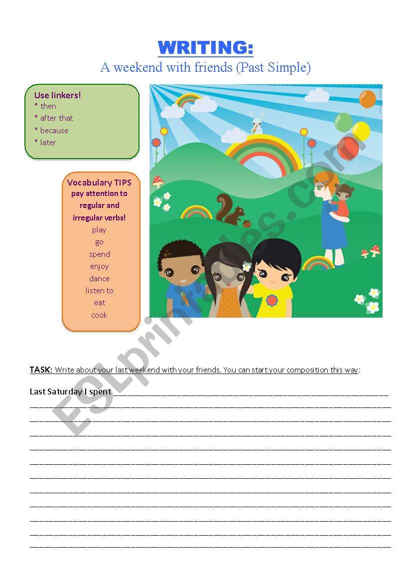 Writing time! Past Simple worksheet