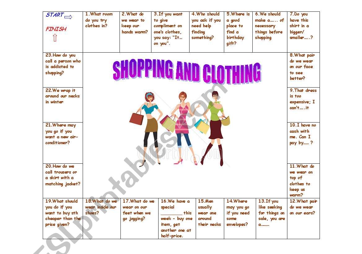 Let s go to the shop. Игра shopping for clothes speaking. Shops and shopping Board game. In a clothes shop Board game. Игра на тему going shopping.