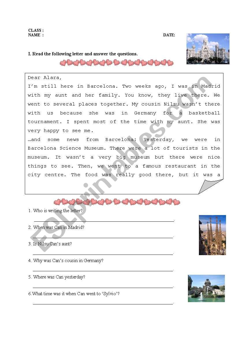 Past Tense Â´was / wereÂ´ worksheet