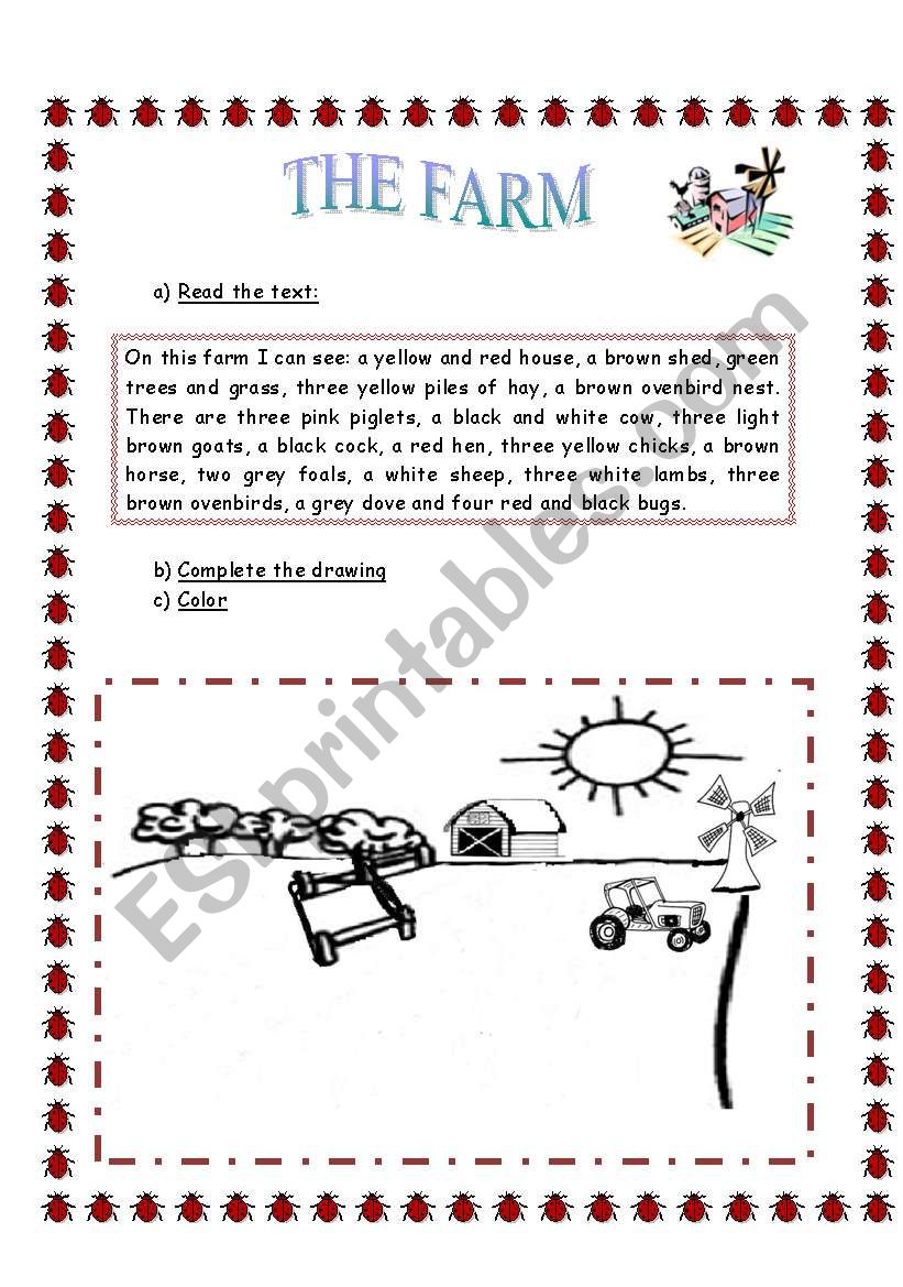 THE FARM worksheet