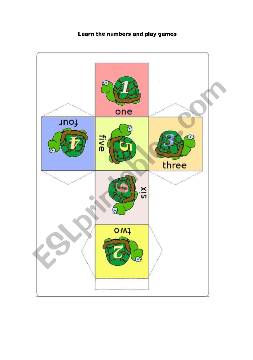 tortoise dice worksheet