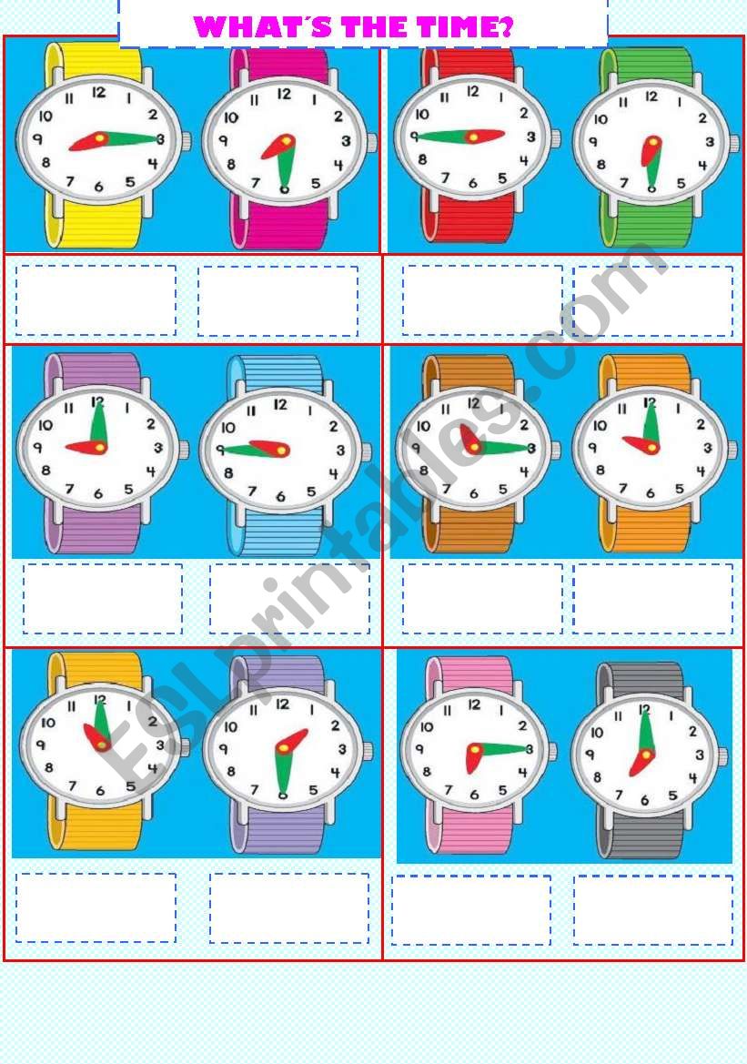 WHATÂ´S THE TIME? worksheet