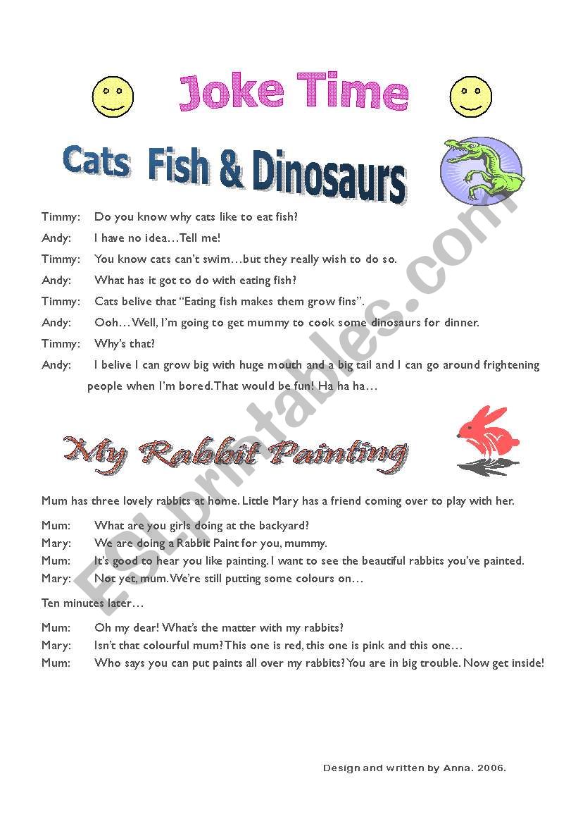 Joke time worksheet