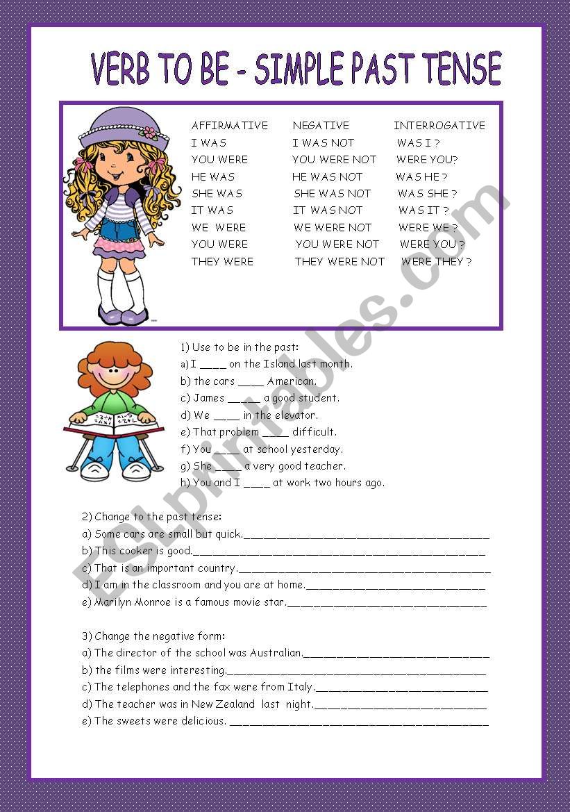 SIMPLE PAST TENSE worksheet