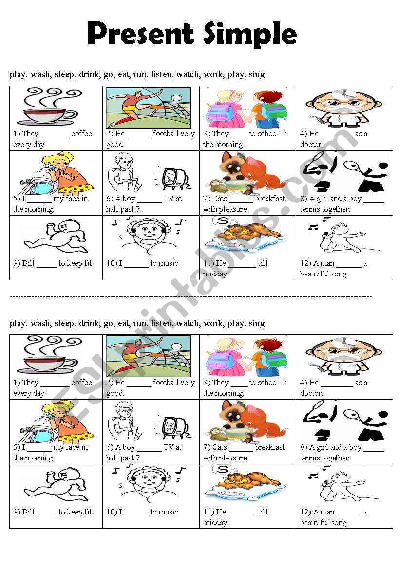 Present Simple tense worksheet