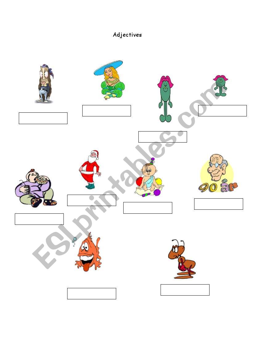 adjectives worksheet
