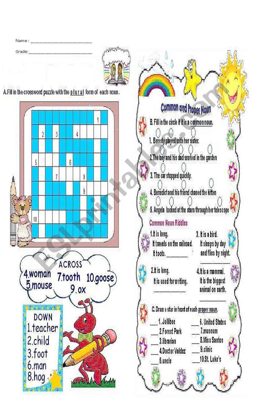 NOUNS worksheet