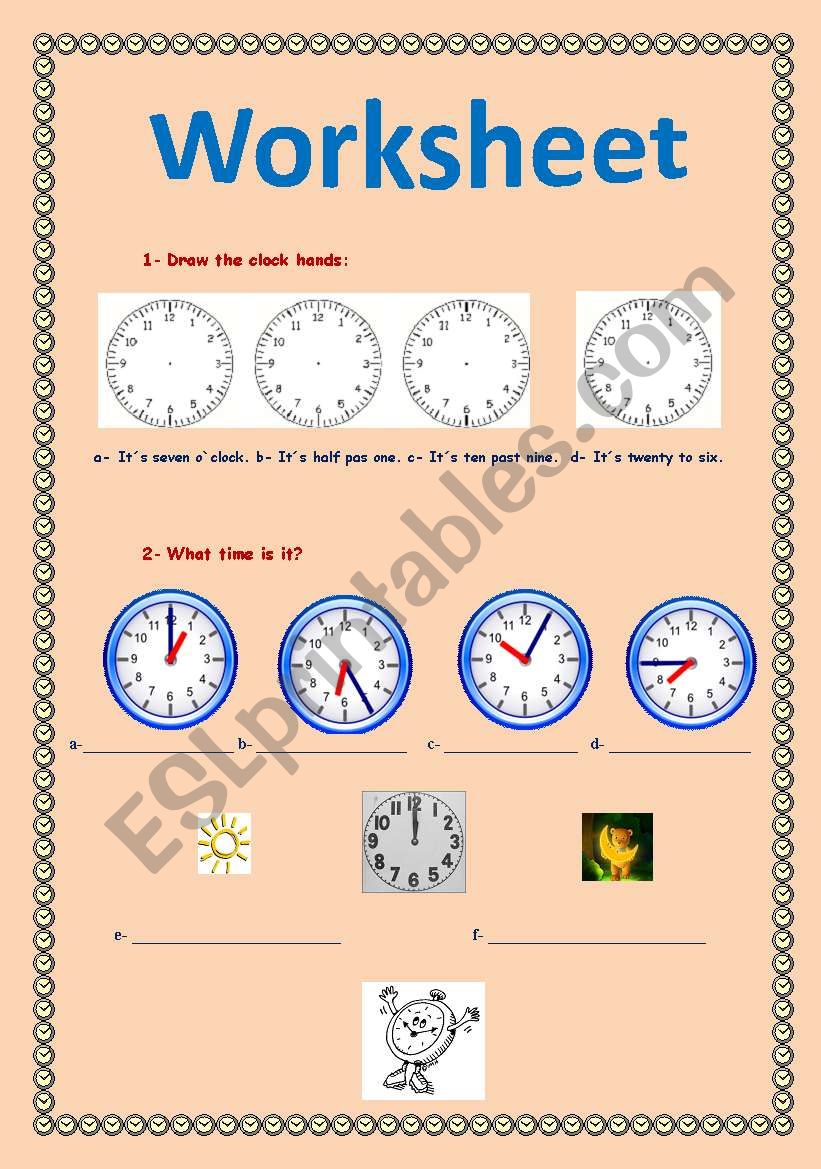 The time worksheet