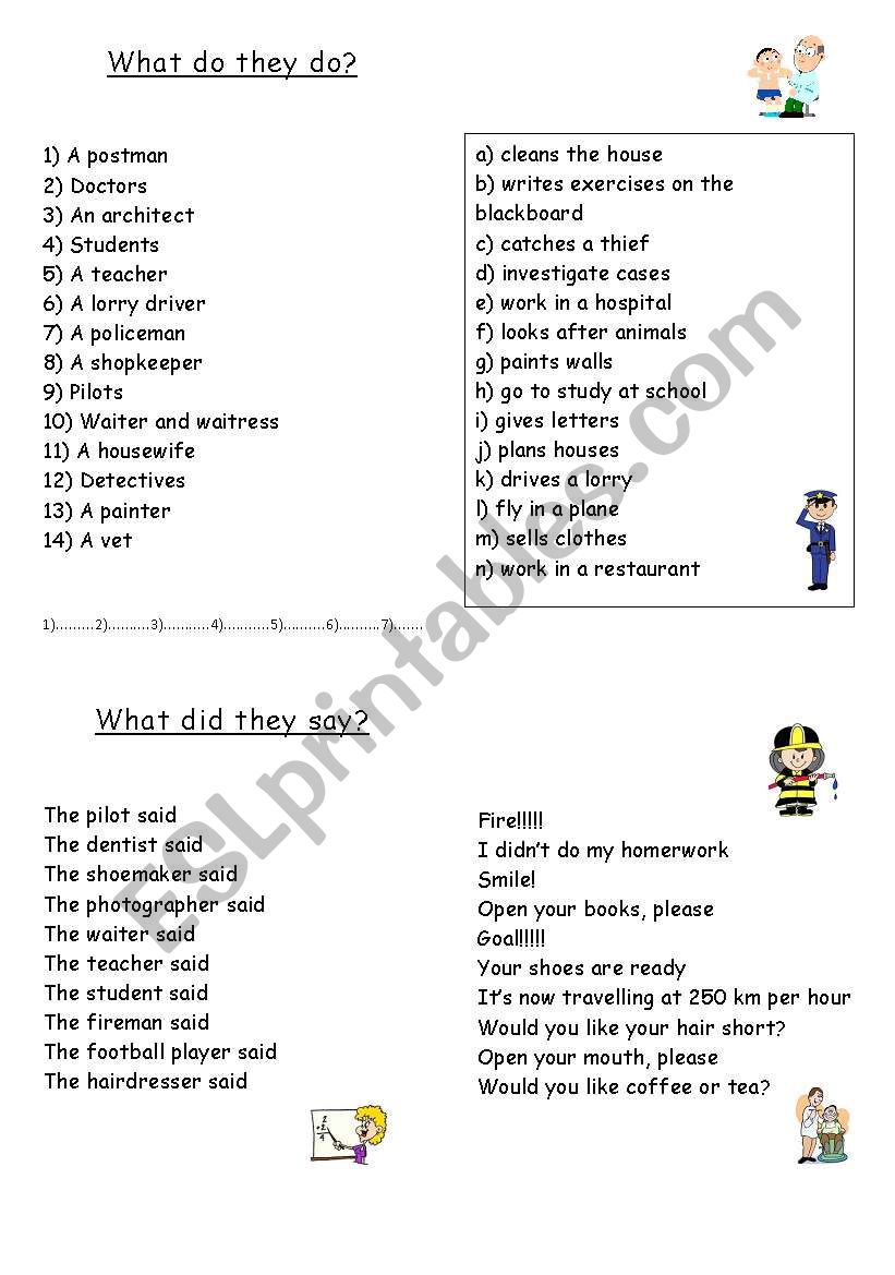 JOBS worksheet