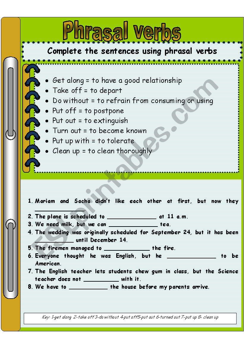 Phrasal verbs2 worksheet