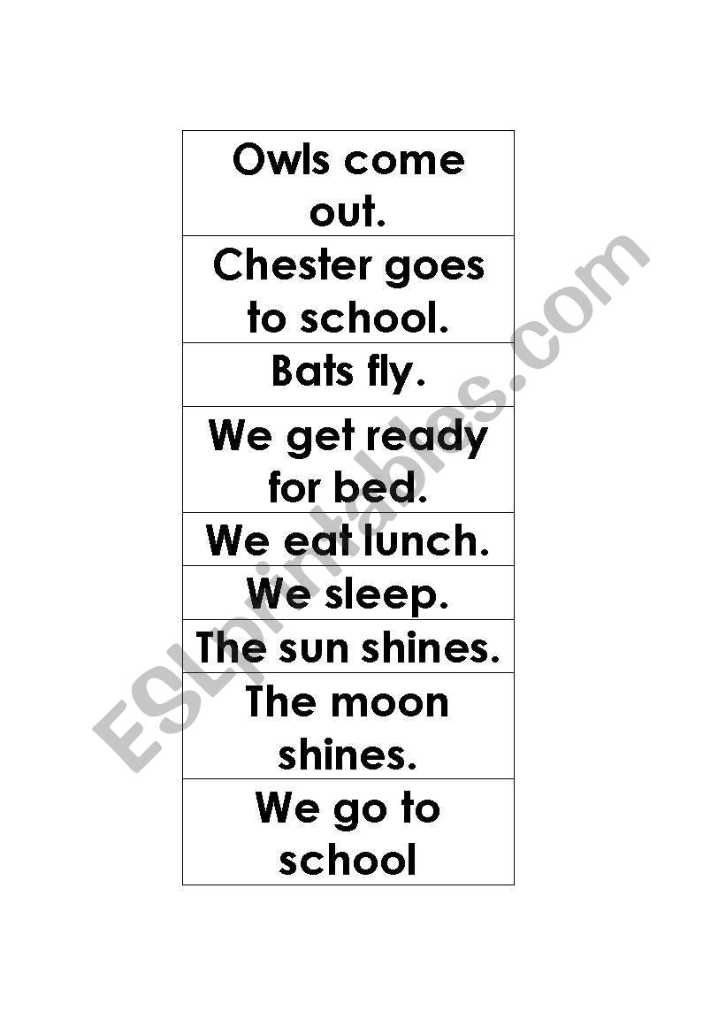 Day vs. Night worksheet