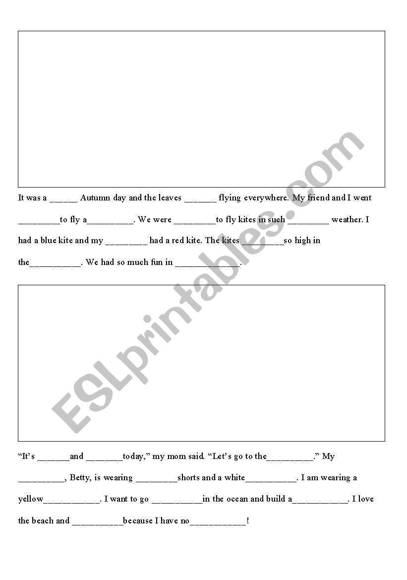 Seasons and Activities worksheet