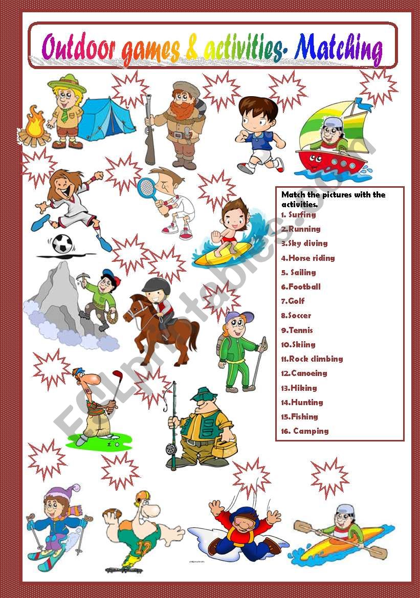 outdoor education worksheet