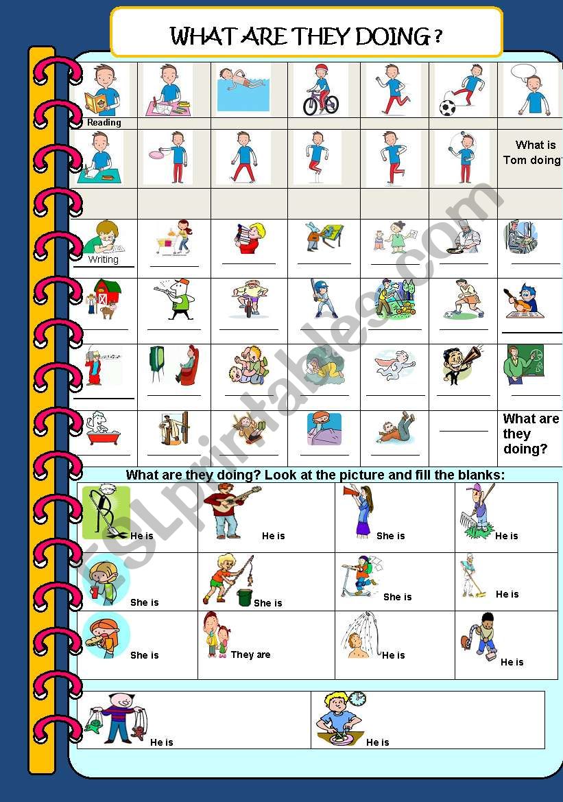 VERBS/DOING WORDS worksheet