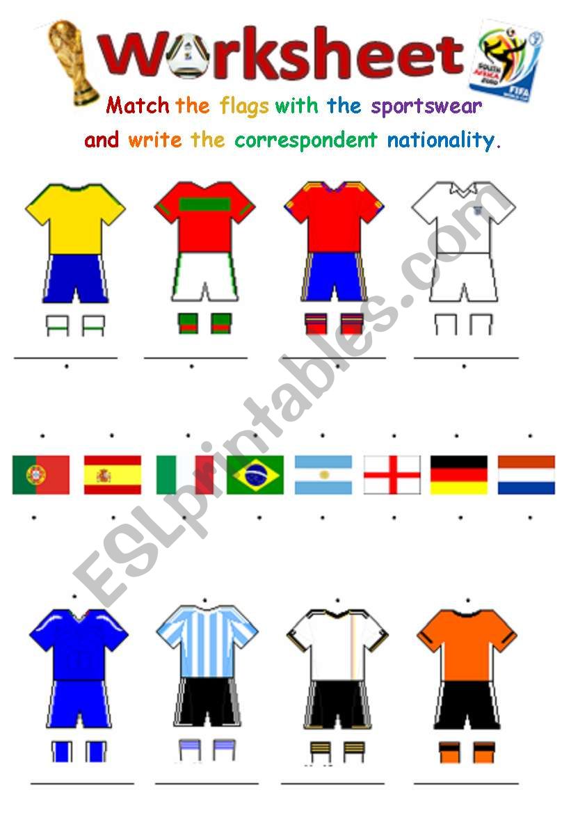 World Cup worksheet