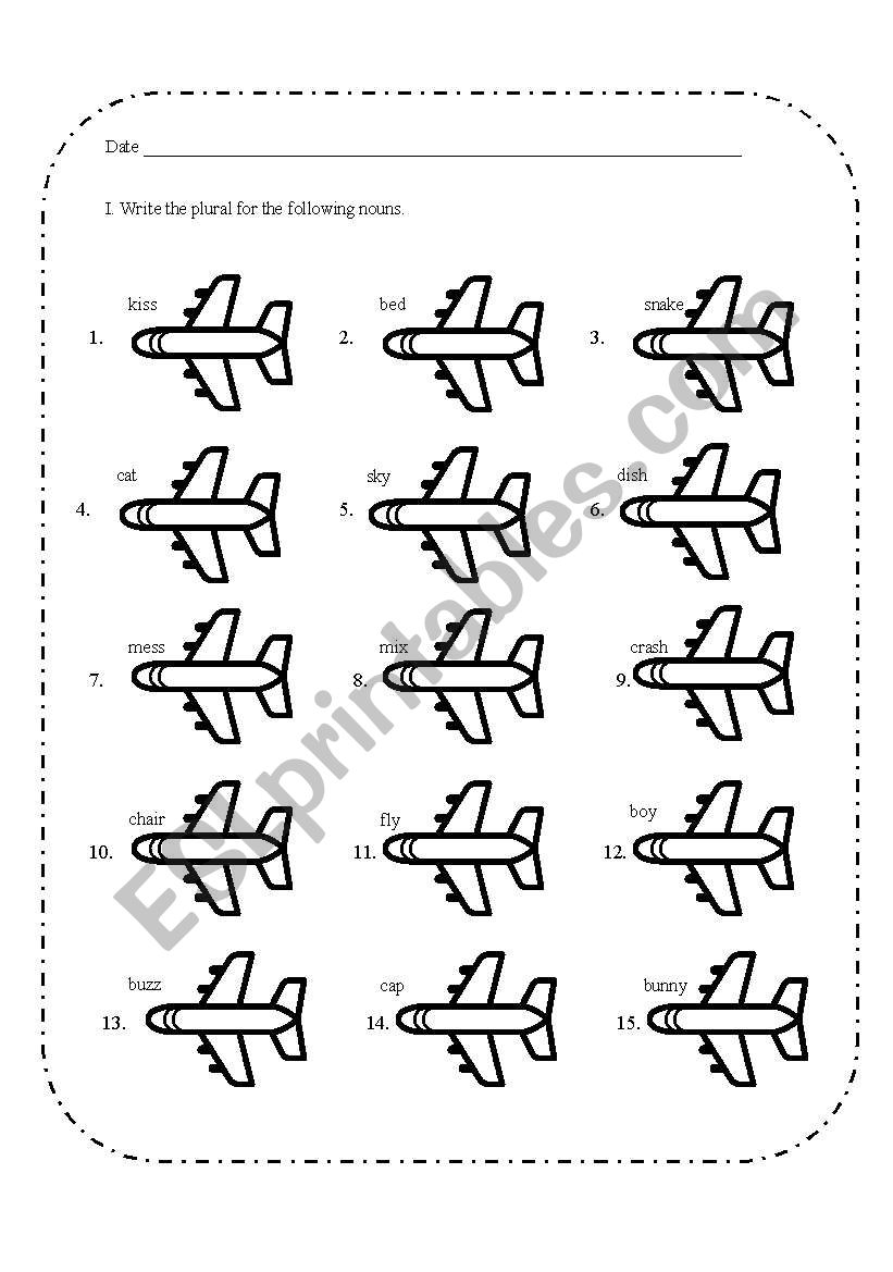 Plural Nouns worksheet