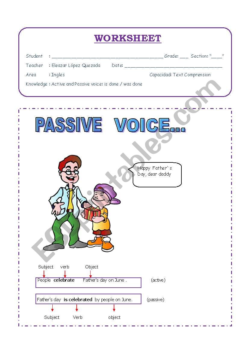 Passive Voice worksheet