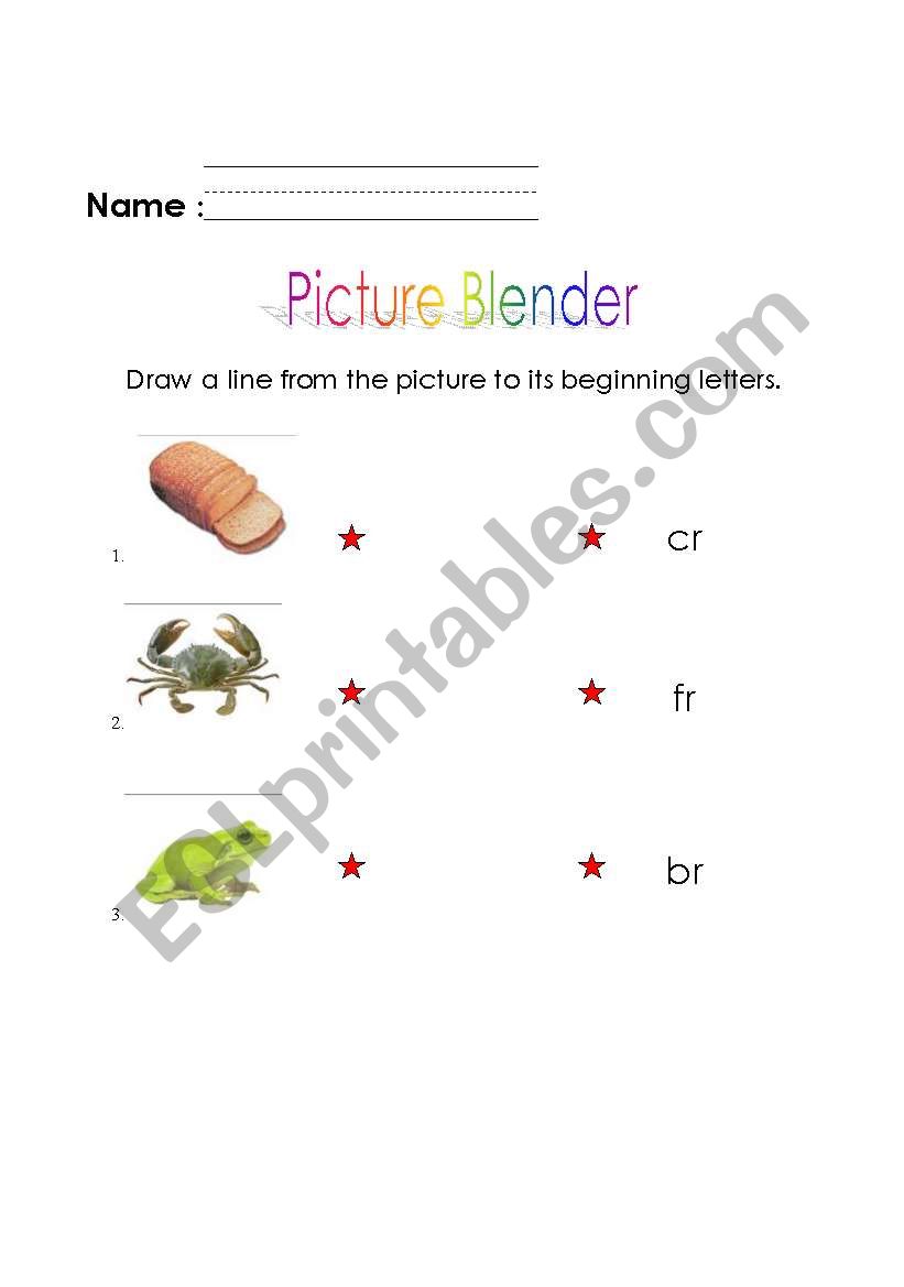 Picture Blender worksheet