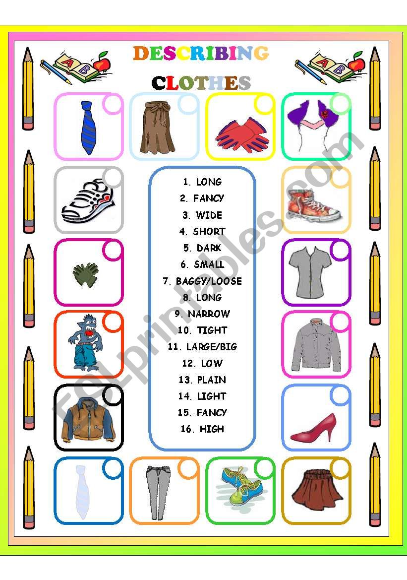 adjectives-to-describe-clothes-matching-esl-worksheet-by-marlene010284