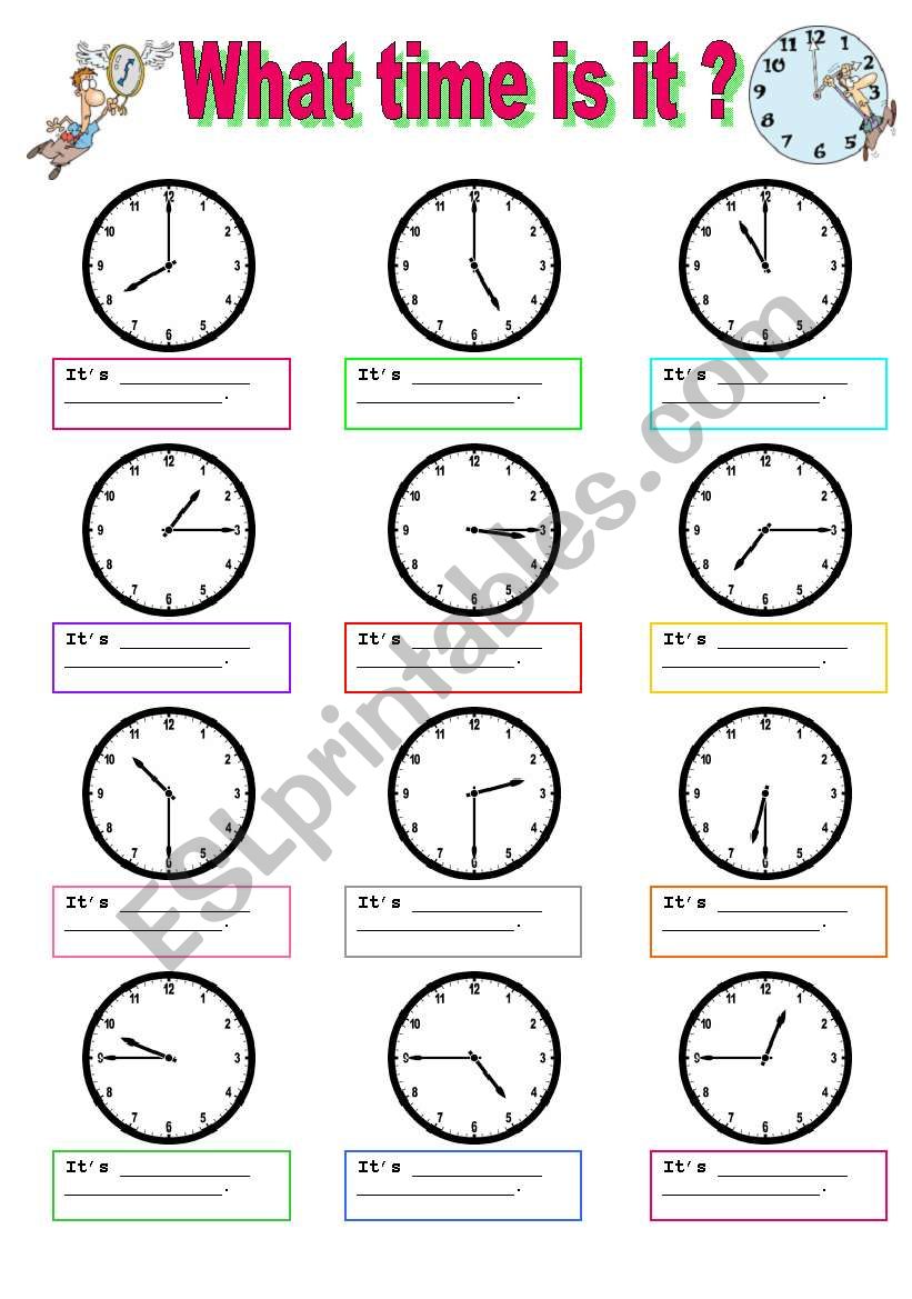 What time is it? (Answer key included)