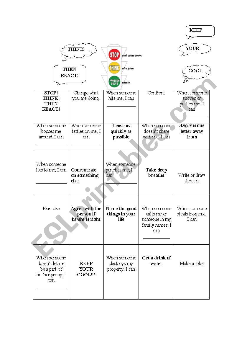 english-worksheets-anger-bingo