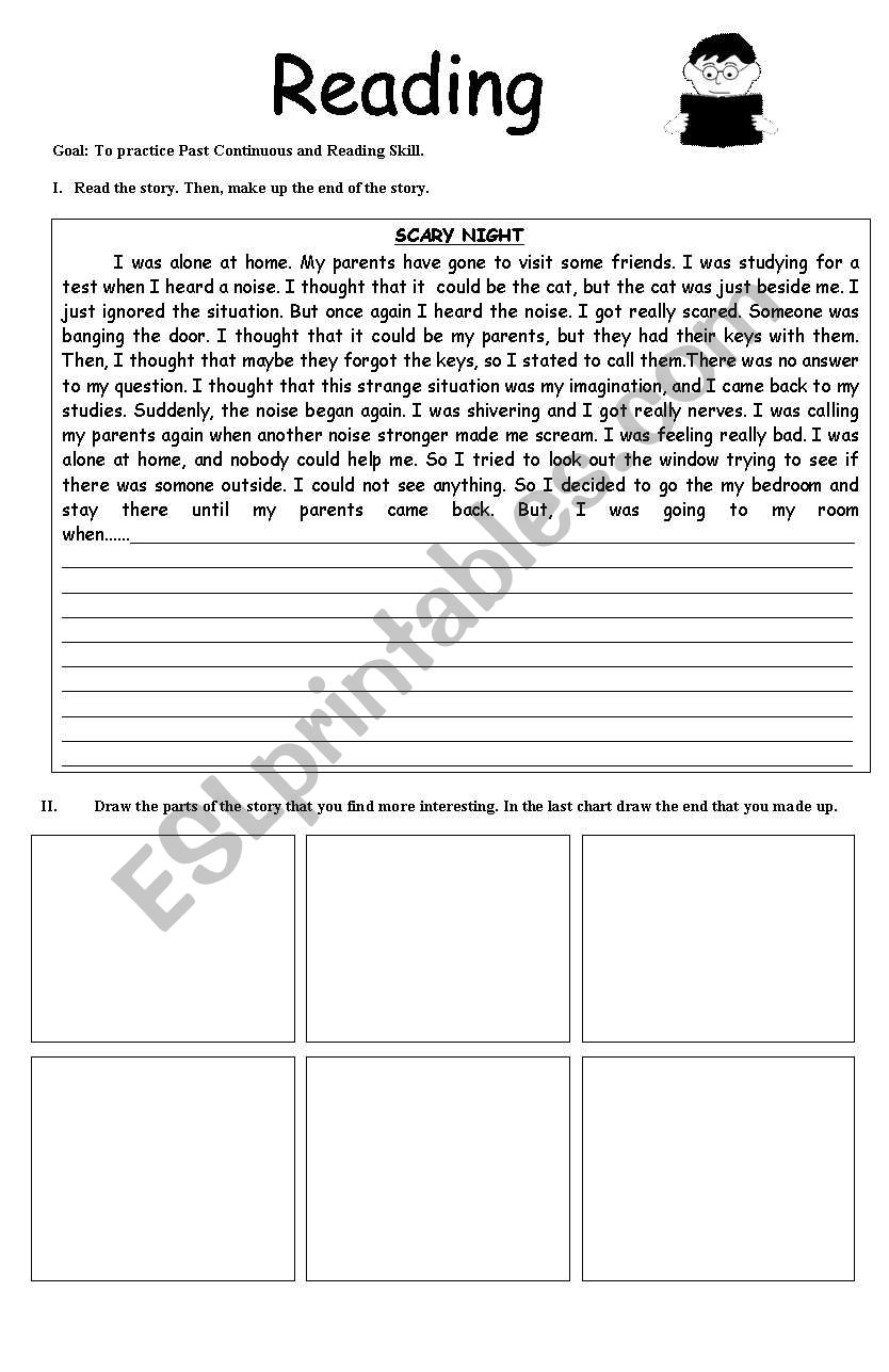 Scary Night (Story) worksheet