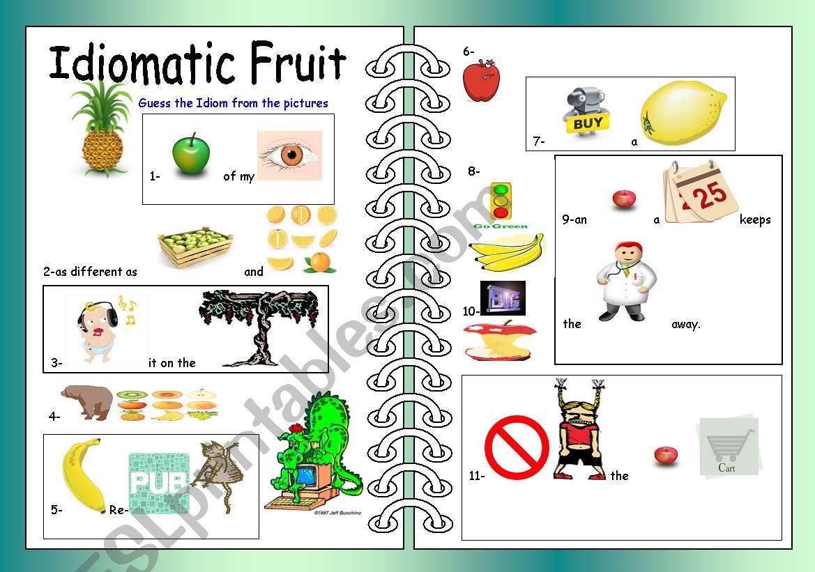 Idiomatic Fruit worksheet