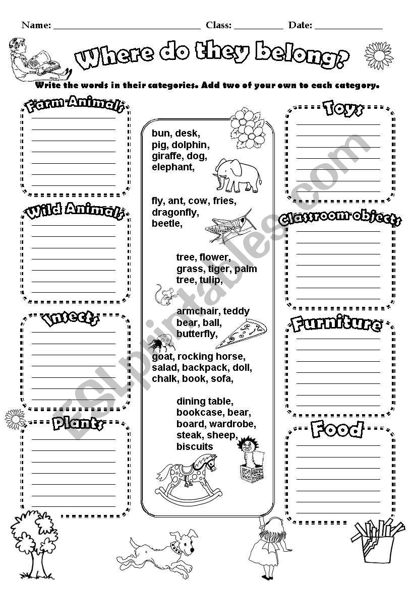 categories-esl-worksheet-by-ueslteacher