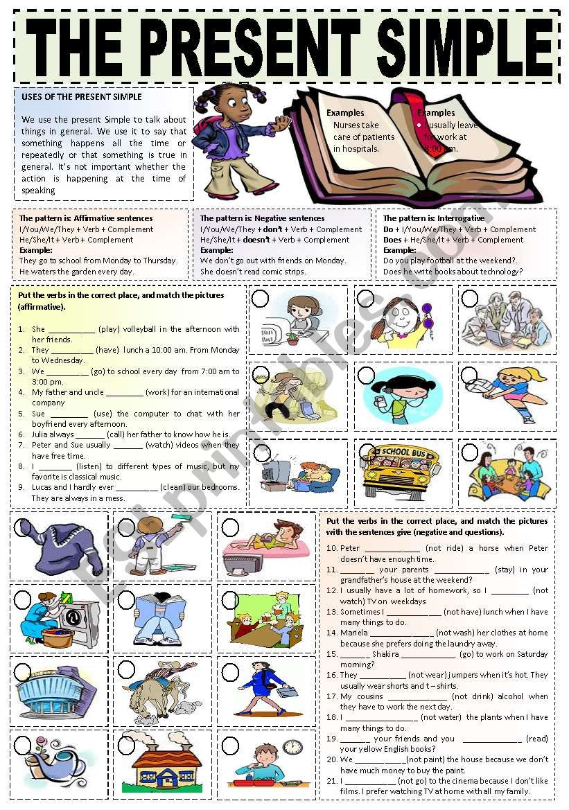 PRESENT SIMPLE worksheet