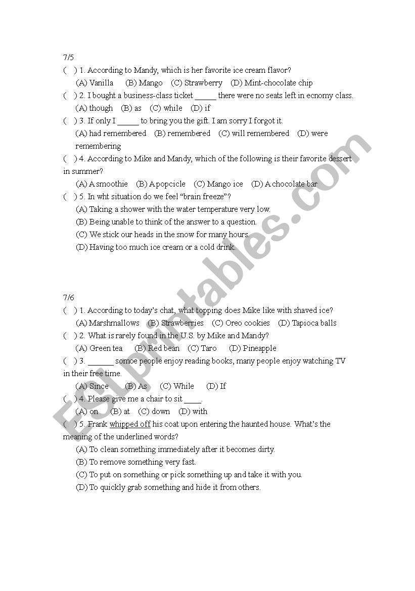 test11 worksheet