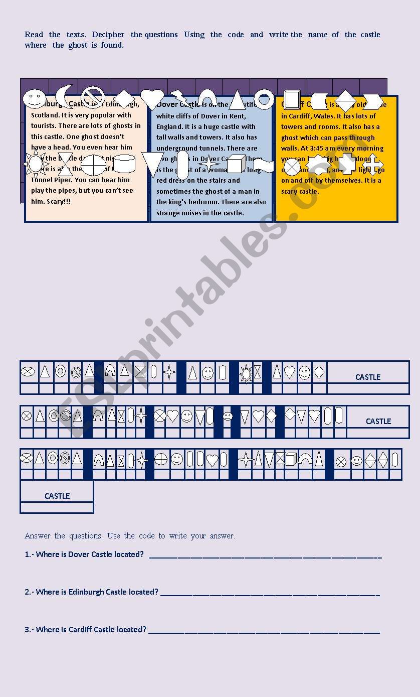 DECIPHERING CODES - READING COMPREHENSION