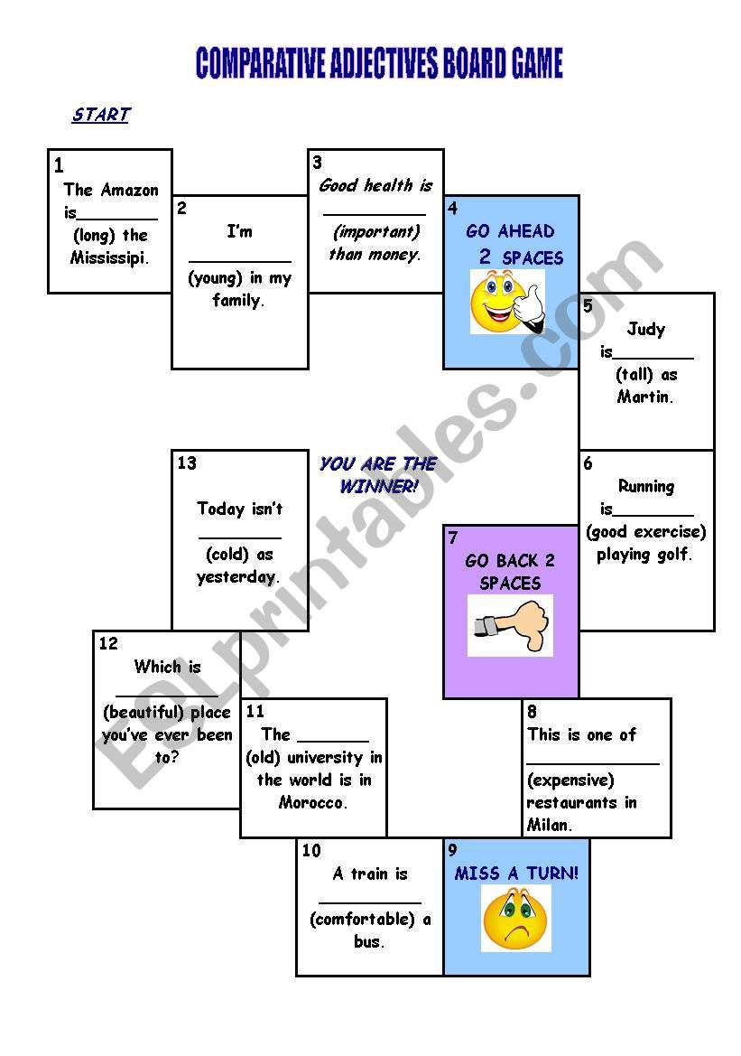 Comparative adjectives board game(30.01.2010)