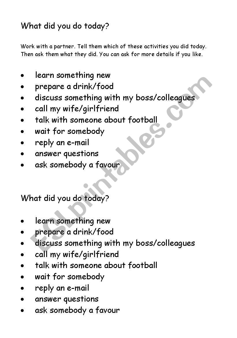 Regular verbs worksheet