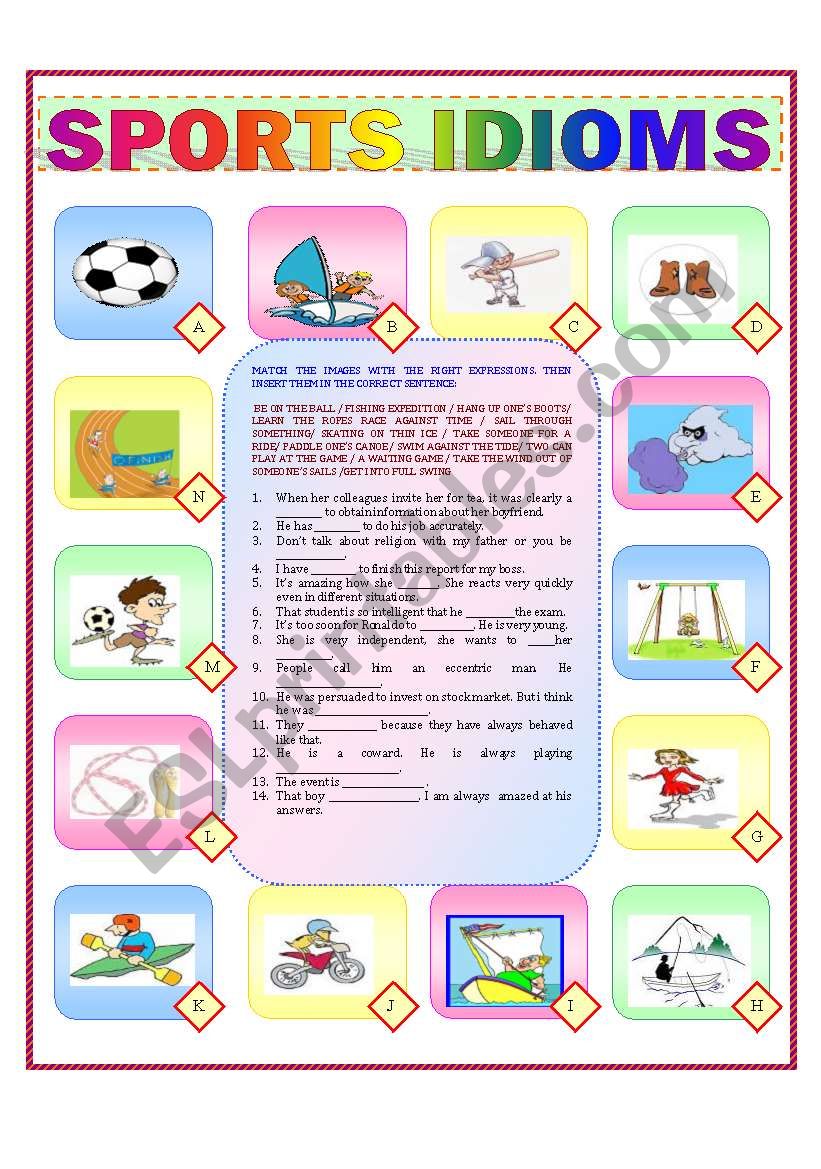 SPORTS  IDIOMS worksheet