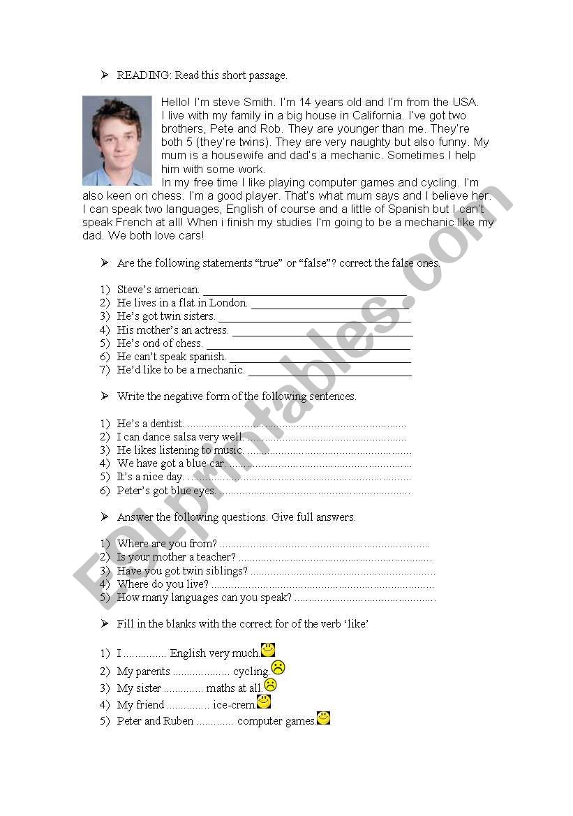 practice for children worksheet