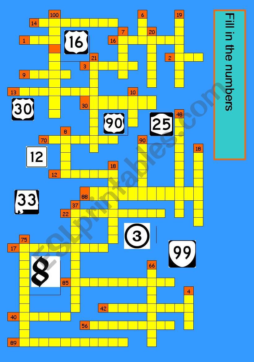 puzzle with numbers - ESL worksheet by sandraschonig