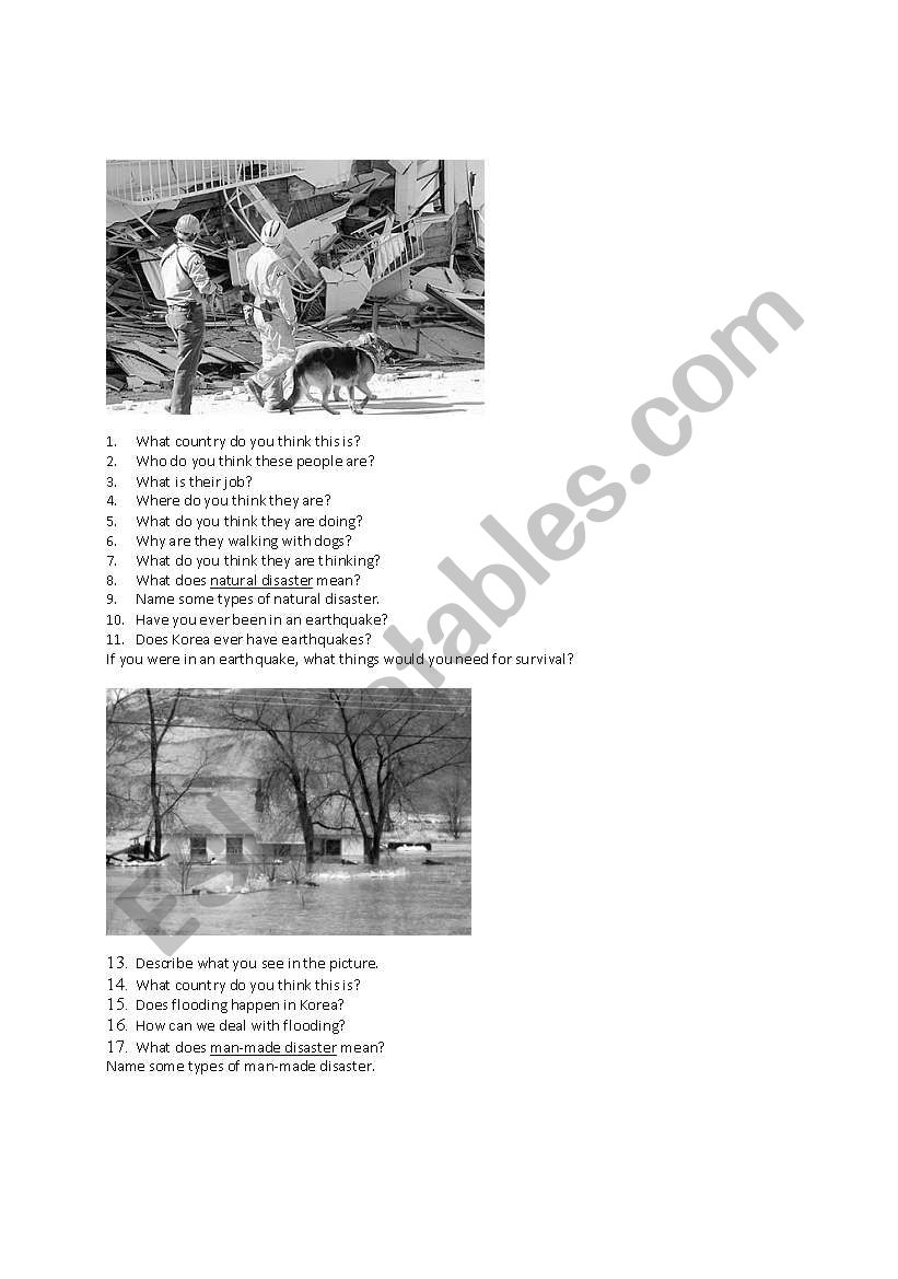 picture conversation worksheet