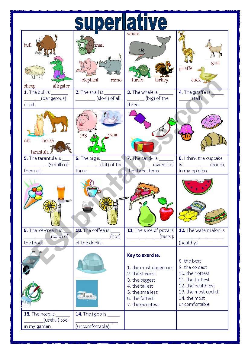 Superlative form (31.07.10) worksheet