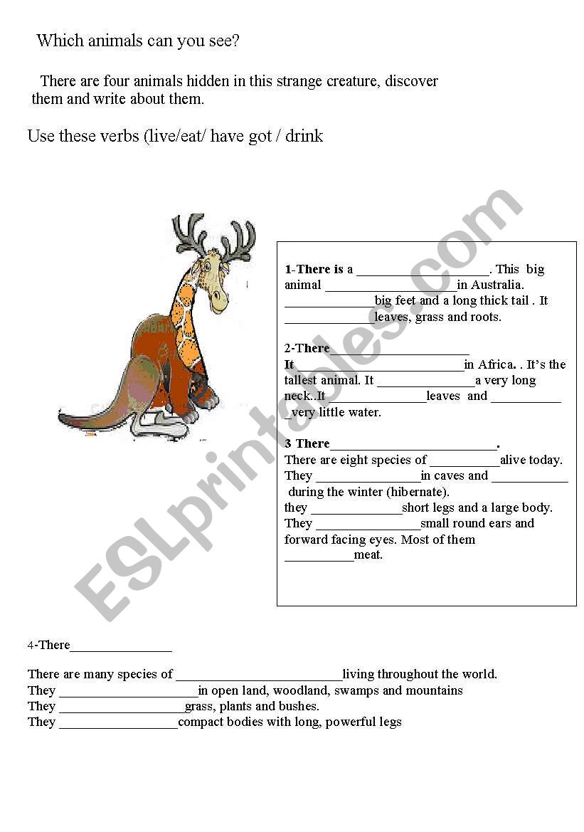 Which animals can you see? worksheet