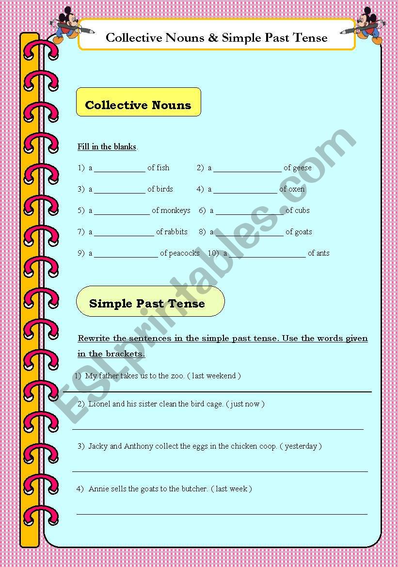 English Nouns & Simple Past Tense