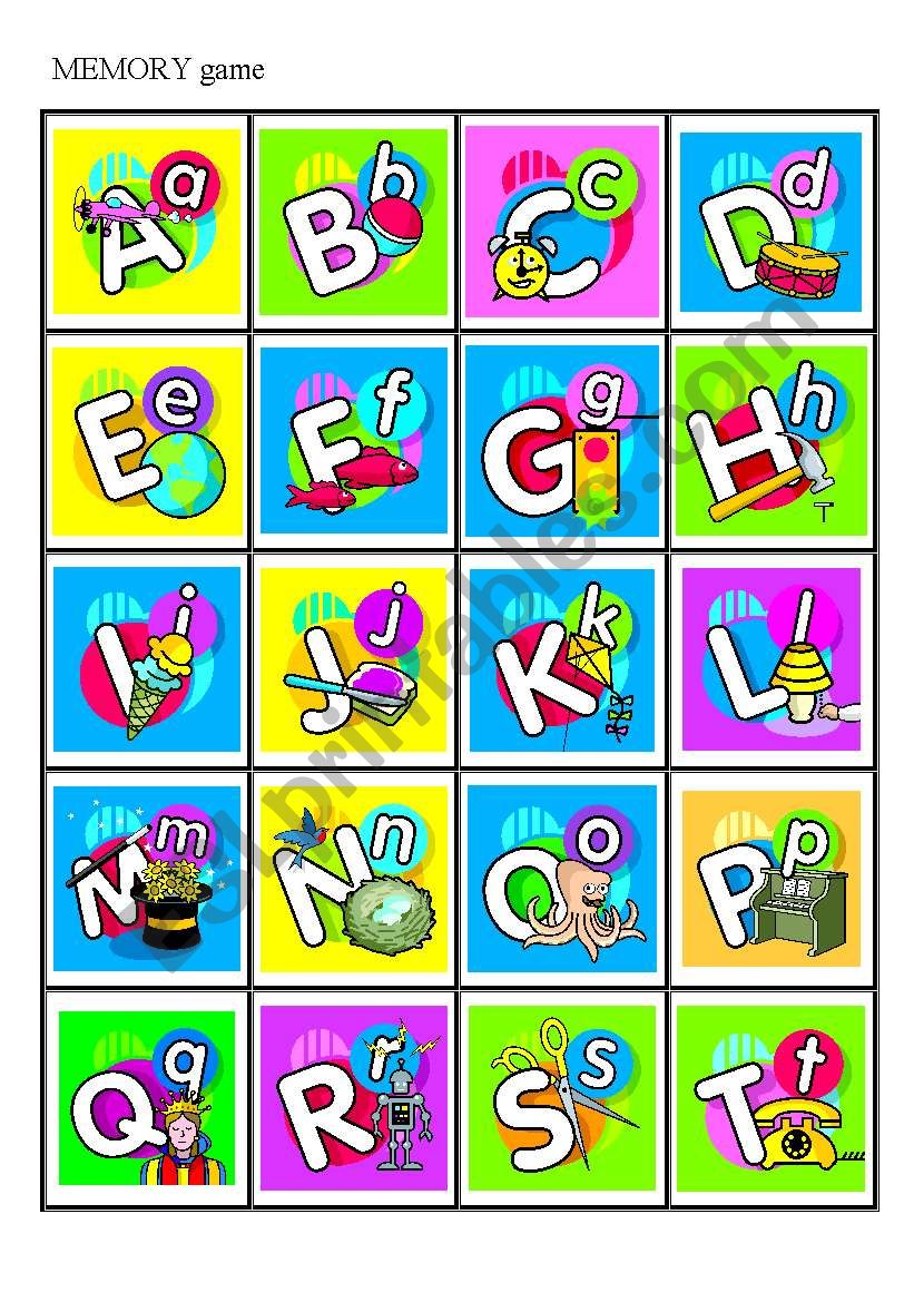 ALPHABET - memory game (set 1/3)