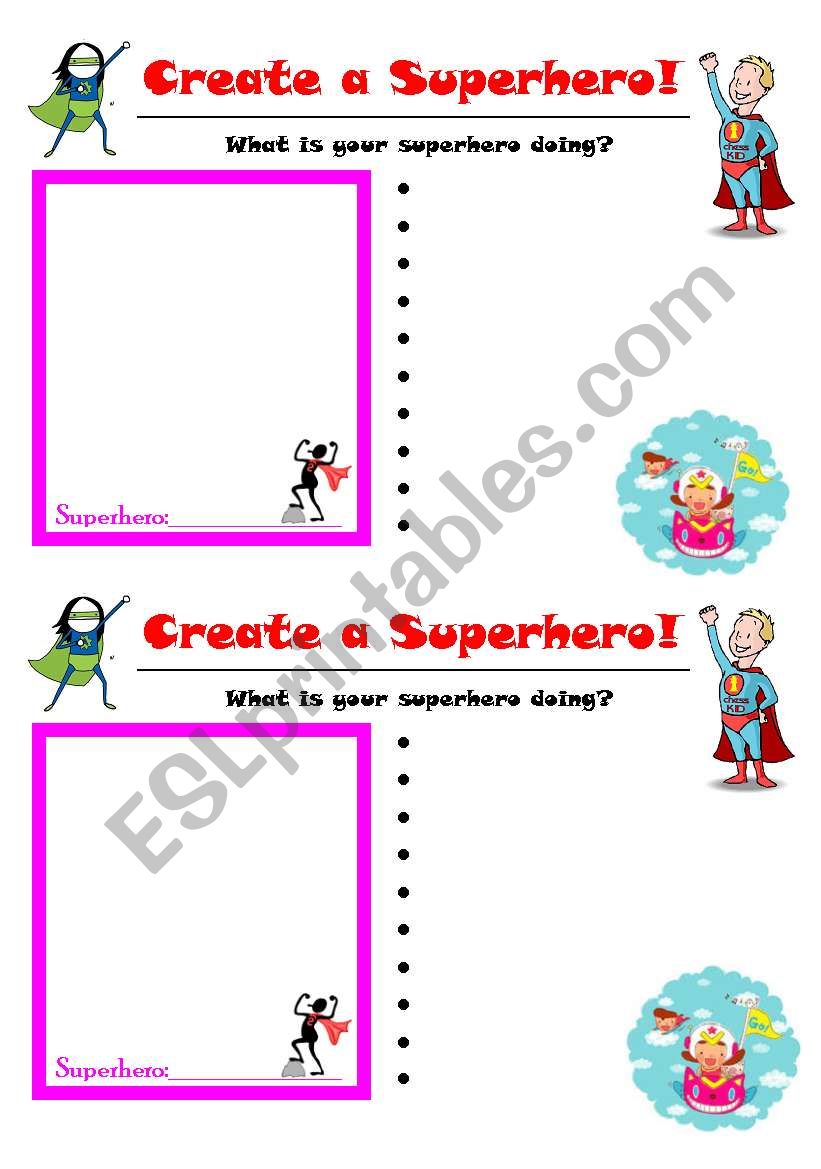 Create a Superhero - versatile sentence construction