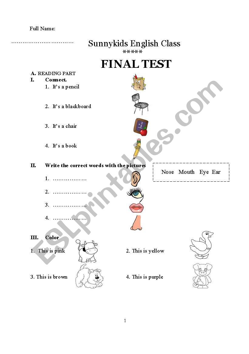 Test worksheet