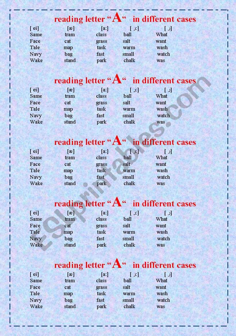 Letter “A“ - ESL worksheet by shagom