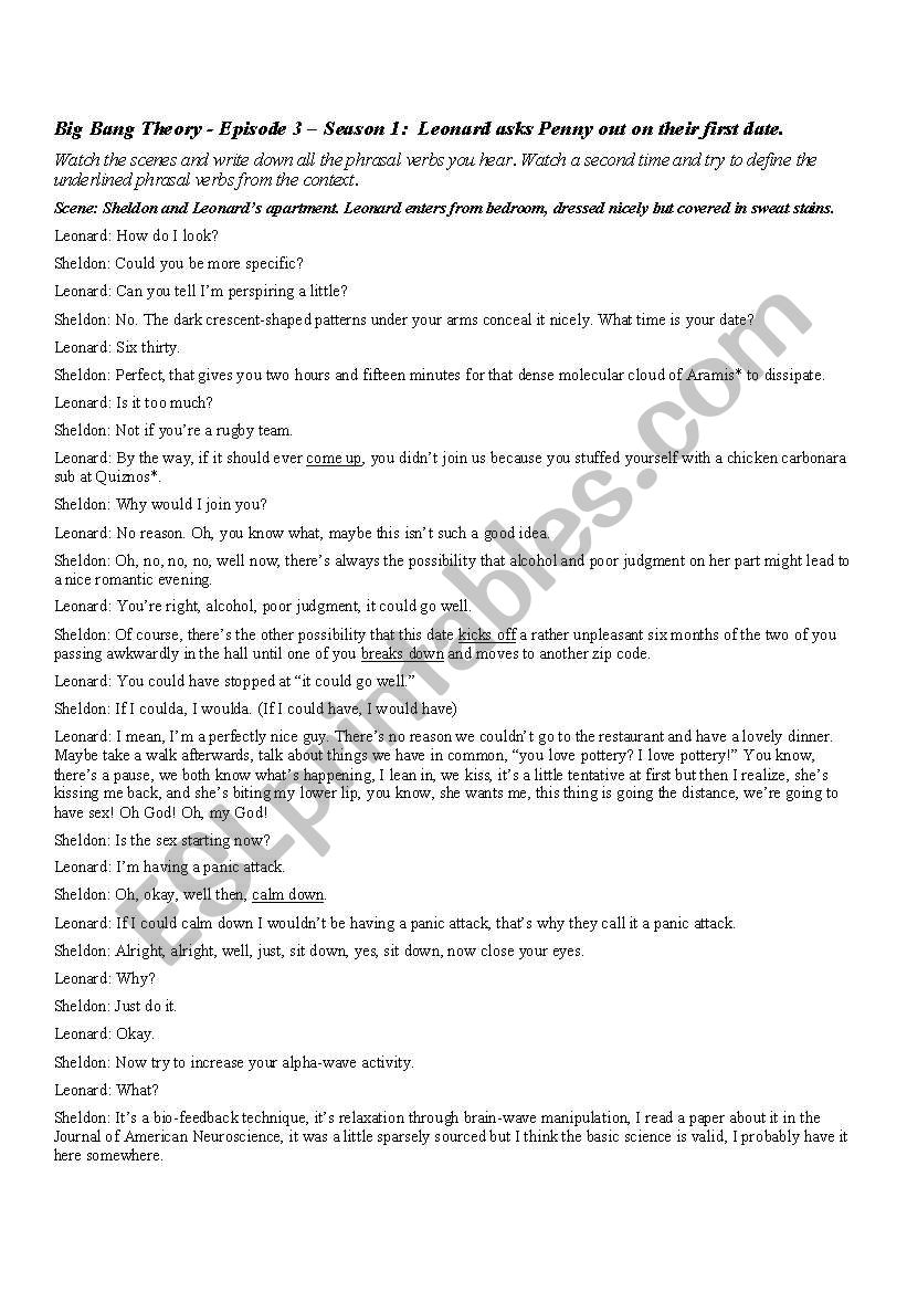 The big bang theory deals season 1 ep 3