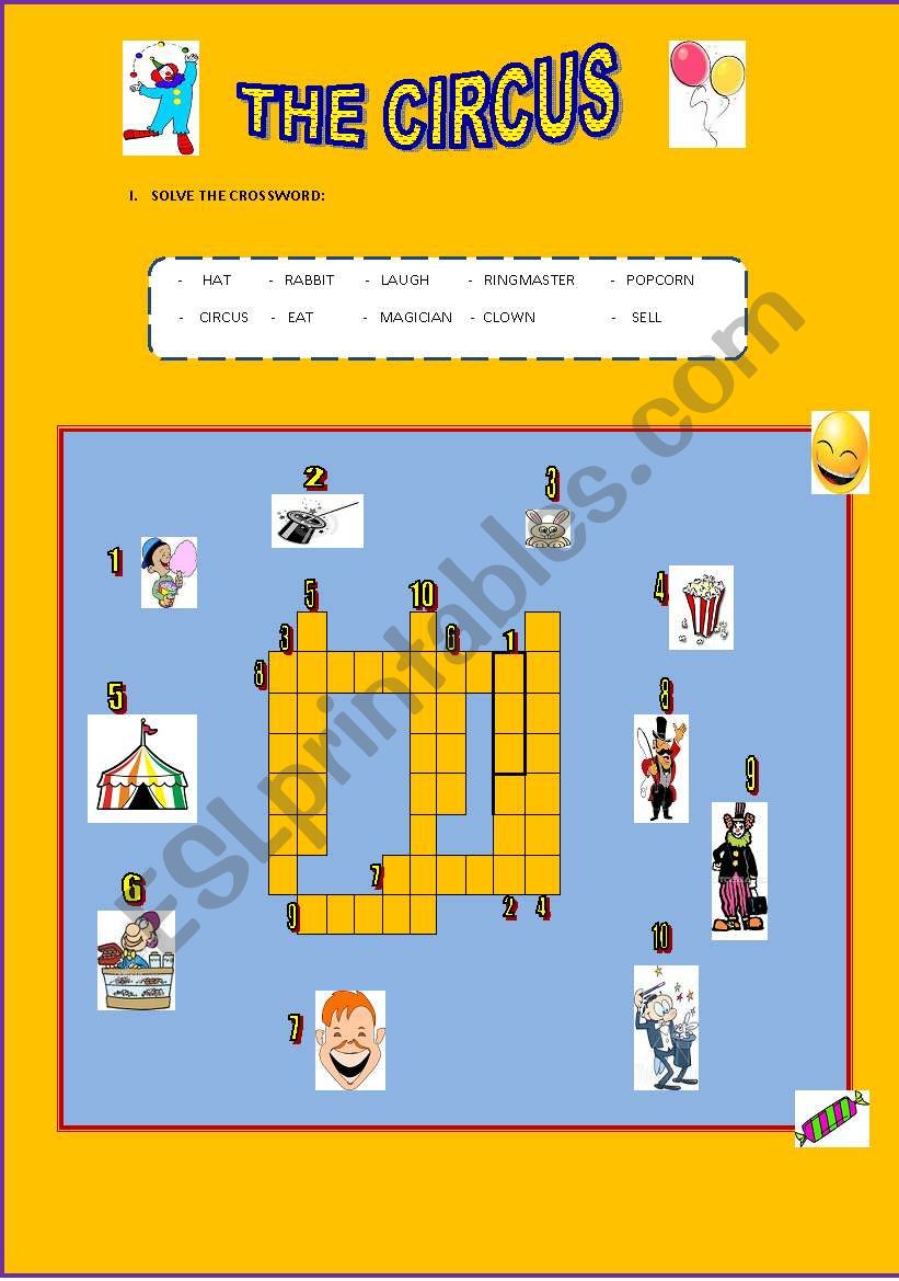 LETS GO TO THE CIRCUS! worksheet