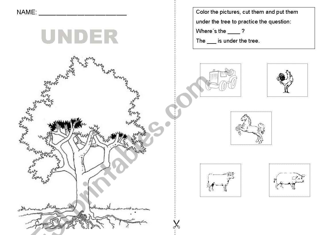 Activity Under worksheet