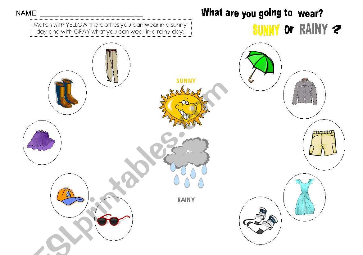 Clothes wear in sunny day sale